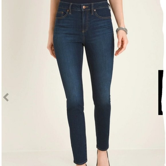 Chico's Platinum 5 Pocket Ankle Jeans - Picture 1 of 13